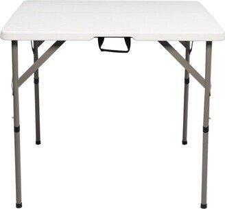 fastbuy 34 in.D x 29 in.H Portable Plastic Camping Table,White