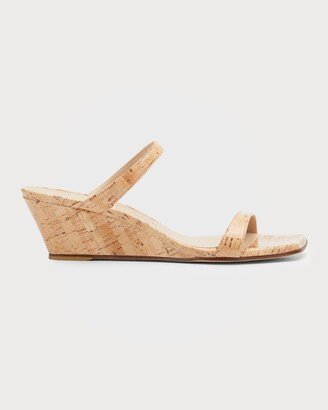 Aleena Cork Wedge Slide Sandals