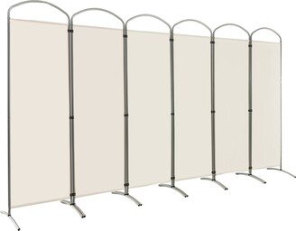 6 Panels Folding Privacy Screen 6 Ft Tall Fabric Privacy