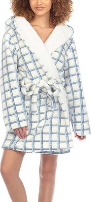 Layer Up Fluffy Sherpa Robe (Peppermint Plaid) Women's Robe