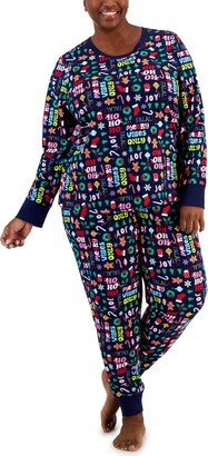 Matching Family Pajamas Plus Size Holiday Toss Cotton Pajamas Set, Created for Macy's