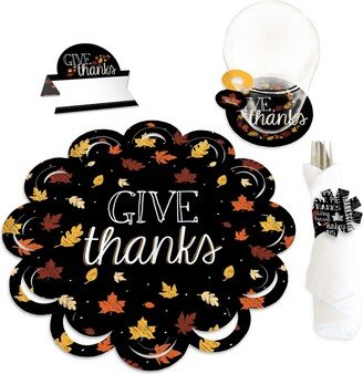 Big Dot Of Happiness Give Thanks Thanksgiving Party Paper Charger & Table Decor Chargerific Kit for 8