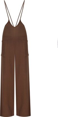 Nalè Crop Top And Jumpsuit Co-Ordinate - Brown