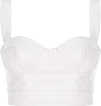 Atelier Aliz Yezi Cropped Bustier - White