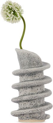 Soft Skills Gray Twisted Shell Vase