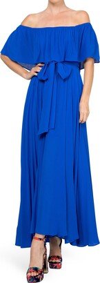 MEGHAN LA Morning Glory Off the Shoulder Maxi Dress