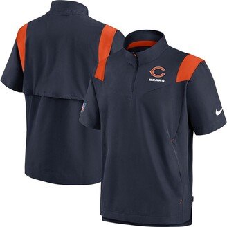 Men's Navy Chicago Bears Coaches Chevron Lockup Pullover Top