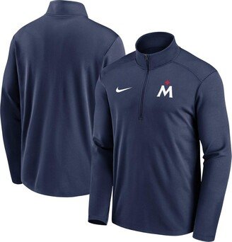 Men's Navy Minnesota Twins 2023 Agility Logo Pacer Performance Half-Zip Pullover Top