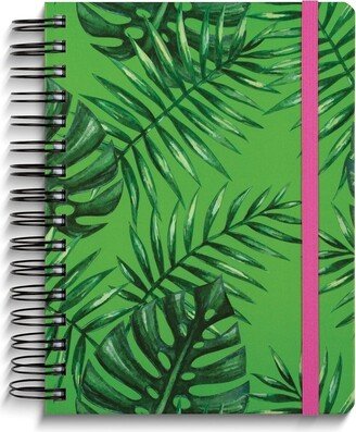 Curata Green Leaves Hard Paper Cover with Tabbed Sections 240 Page Journal