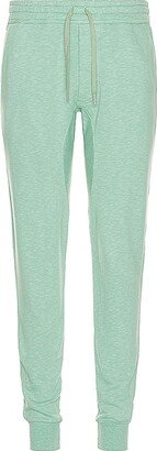 Melange Brushed Back Sweatpants in Mint