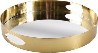 Serkis Gold Metal Mirrored Base Round Tray