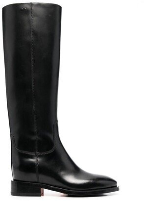 Knee-Length Leather Boots-AB