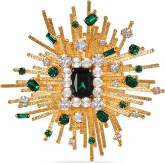 Crystal-Embellished Brooch-AB