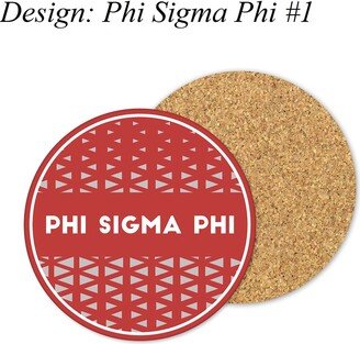 Phi Sigma Round Coasters | Set Of 4 Coasters