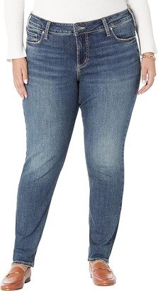 Plus Size Elyse Mid-Rise Skinny Jeans W03116ECF308 (Medium Indigo Wash) Women's Jeans