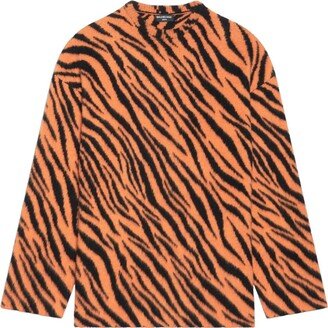 Tiger-Intarsia Wool Jumper