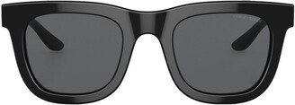 Logo-Print Square-Frame Sunglasses