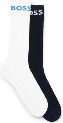 Two-Pack of Short Logo Socks in a Cotton Blend