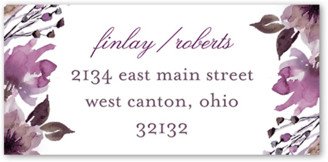 Address Labels: Abstract Bouquet Address Label, Purple, Address Label, Matte