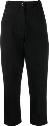 High-Waisted Tapered Trousers-AA