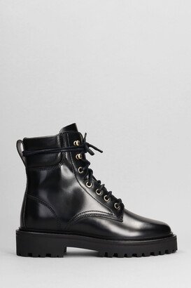 Campa Combat Boots In Black Leather