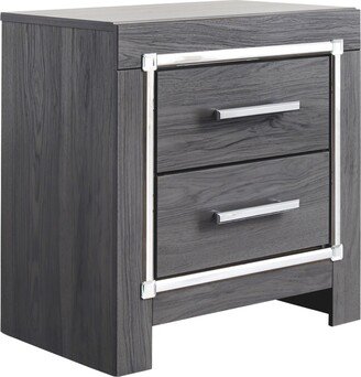 Lodanna Two Drawer Night Stand - Contemporary Style - Gray