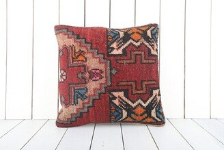 Kilim Pillow, Turkish Vintage Decorative Bohemian Kilim, Cushion Cover