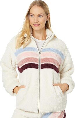 Cozy Plush Zip Jacket (Stone) Women's Pajama