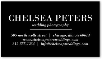 Business Cards: Classic Statement Calling Card, Black, Matte, Signature Smooth Cardstock