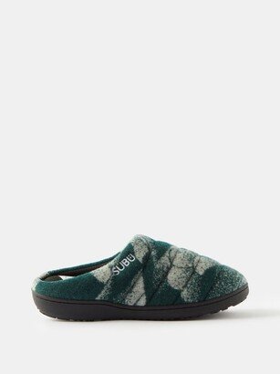 X Subu Abstract-jacquard Wool-blend Slippers