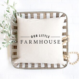 Farmhouse Pillow Cover, Throw Pillow Cover, Monogram Personalized White Cotton Custom Cover-AC