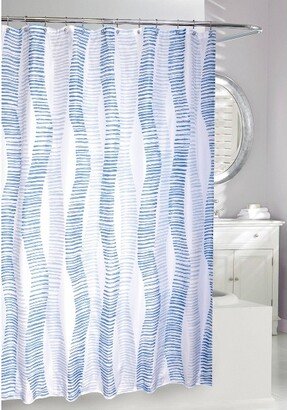 Positive Vibes Shower Curtain Blue/White