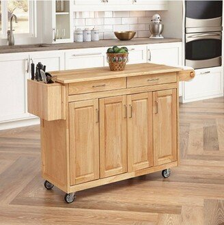 Breakfast Bar Kitchen Cart Light Wood