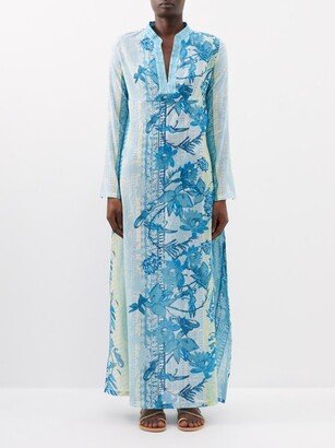 Gytha Floral-print Cotton-poplin Kaftan