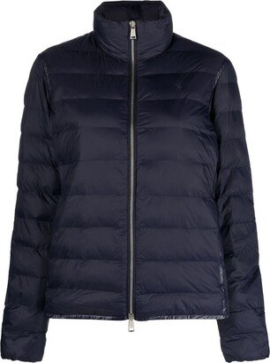 Funnel-Neck Quilted Jacket