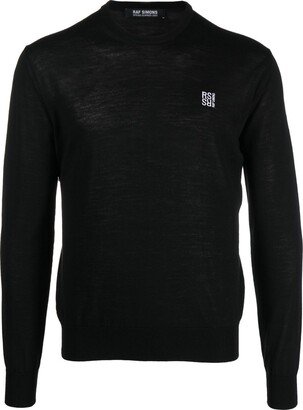 Logo-Embroidered Fine-Knit Merino Jumper