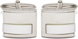 Gemstone-Detail Square Cufflinks