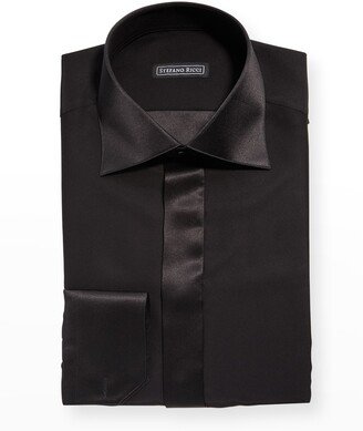 Men's Silk Formal Dress Shirt