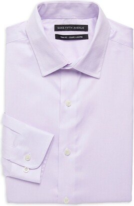 Saks Fifth Avenue Made in Italy Saks Fifth Avenue Men's Trim Fit Dress Shirt-AD