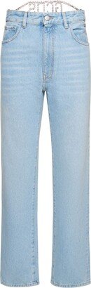 Cotton denim jeans w/ logo detail