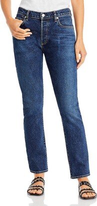 Womens Denim Slim High-Waist Jeans