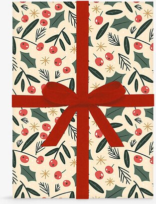 Selfridges Edit Holly And Berries Pack of Five Wrapping Sheets 50cm x 70cm