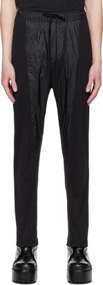 Black Paneled Lounge Pants