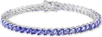 Tanzanite Marquise Tennis Bracelet (12-1/3 ct. t.w.) in Sterling Silver