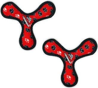 Tuffy Jr Boomerang Red Paw, 2-Pack Dog Toys