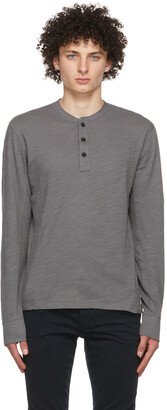 Gray Cotton Henley