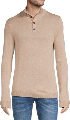 Saks Fifth Avenue Made in Italy Saks Fifth Avenue Men's Merino Blend Henley Sweater