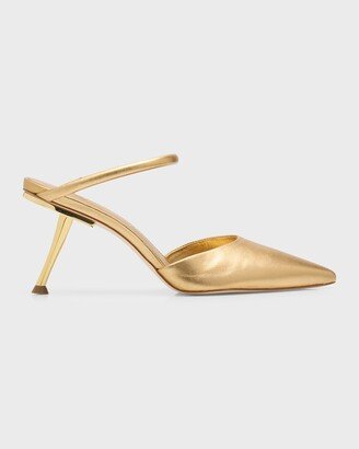 Tasha Metallic Stiletto Mule Pumps