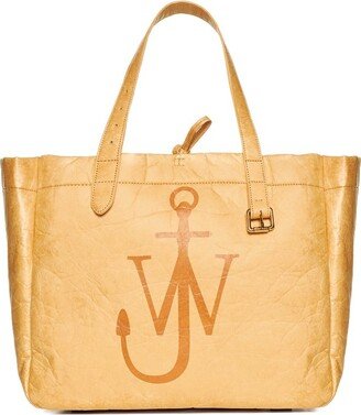 Logo Printed Open Top Tote Bag-AH