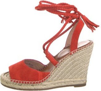 Suede Tassel Accents Espadrilles-AA